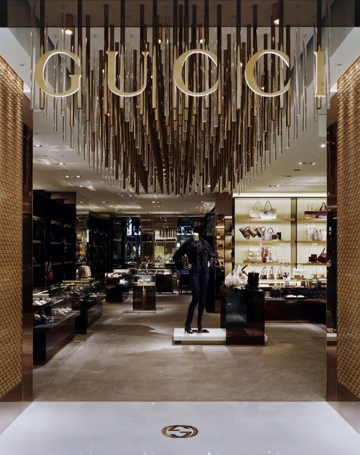 Gucci 020 Boutiqueデザイン事例 株式会社西脇一郎デザイン事務所